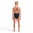 athlete wearing the Zone3 strap back swimsuit in black. back facing on a white background. 