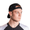 Man wearing a black mesh panel with a zone3 logo on a white background