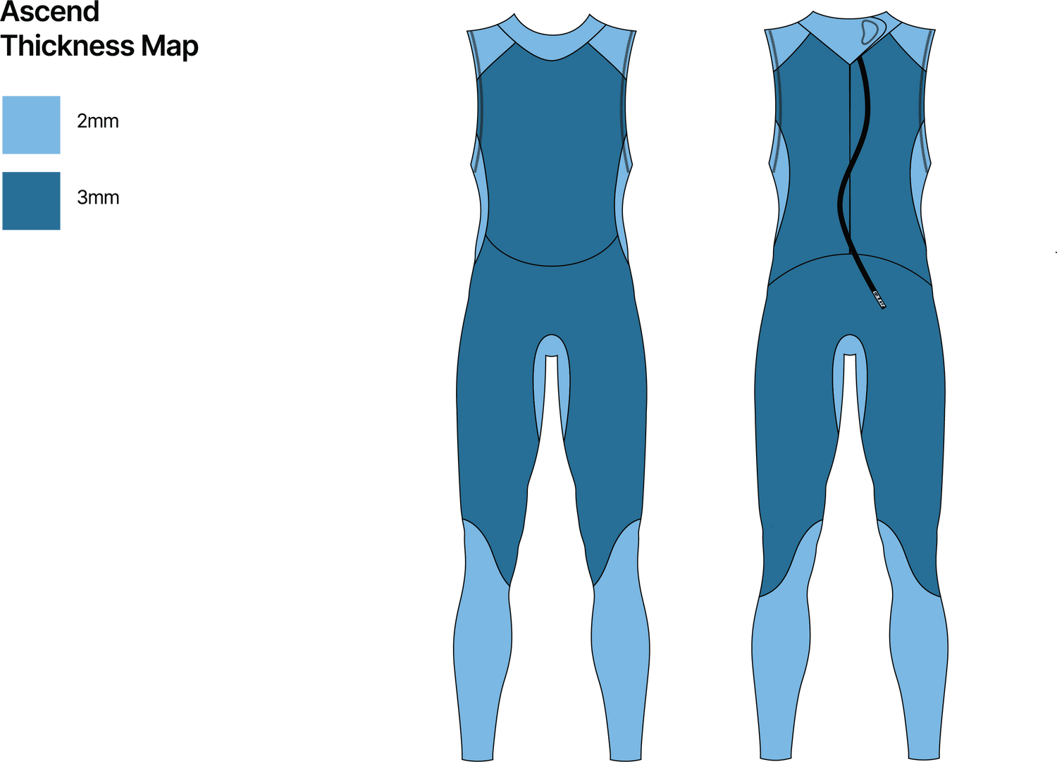Ascend Mouwloze Wetsuit