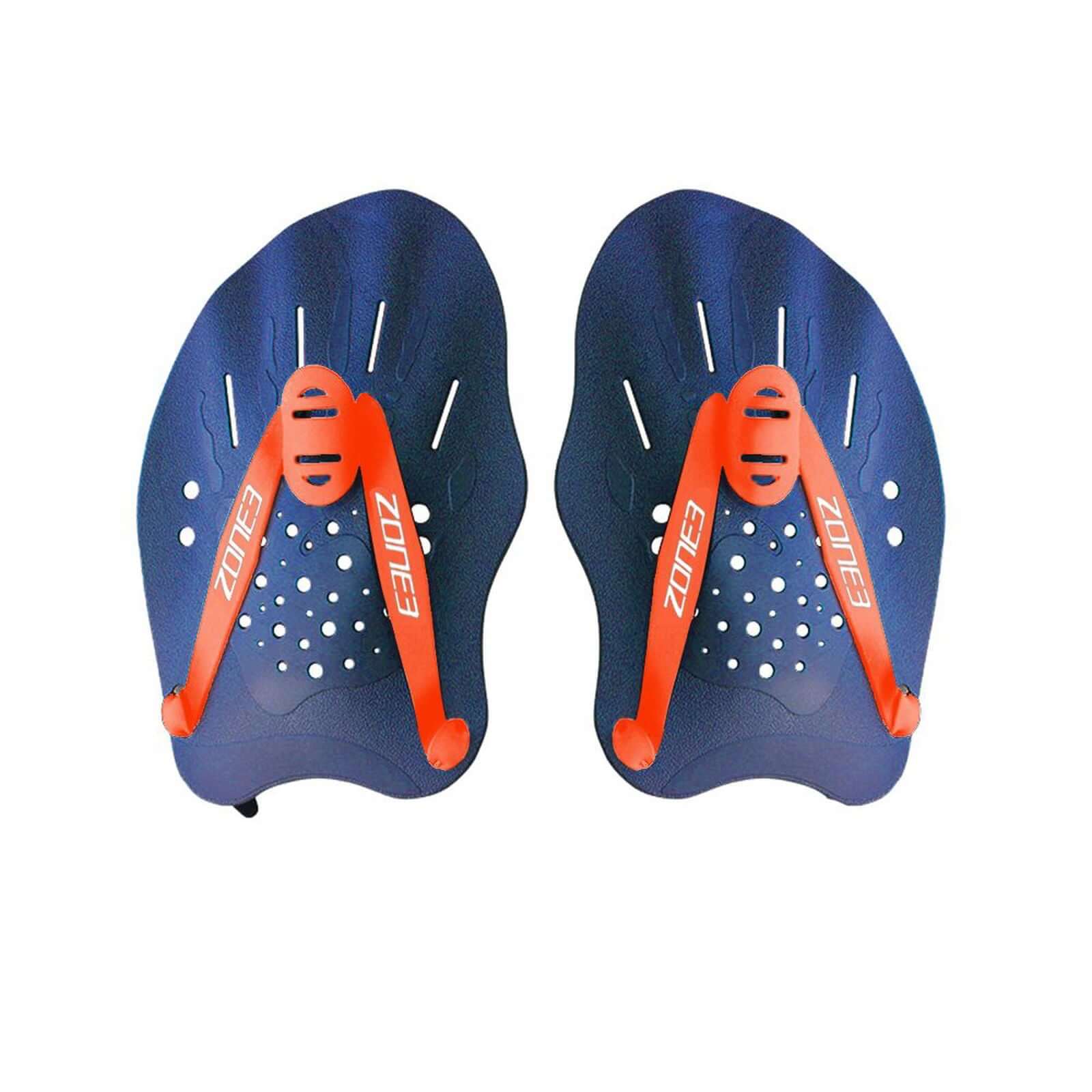 Zone3 Ergo swim training hand paddles on a white background.