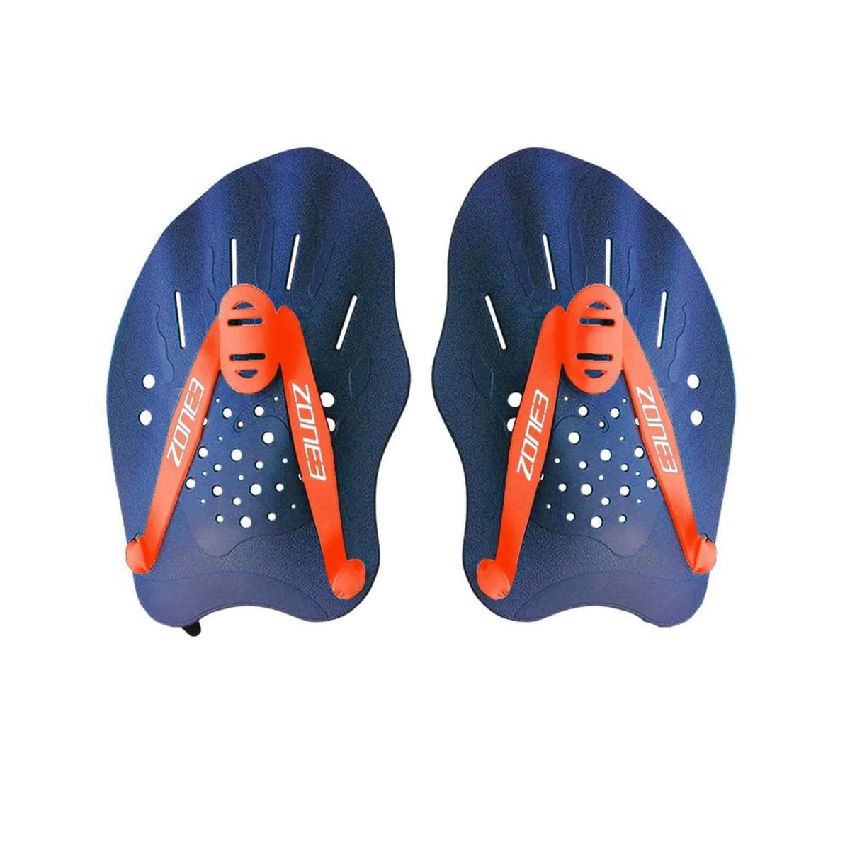 Zone3 Ergo swim training hand paddles on a white background.