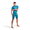 Athlete wearing the Activate short sleeve trisuit in teal on a white studio background.